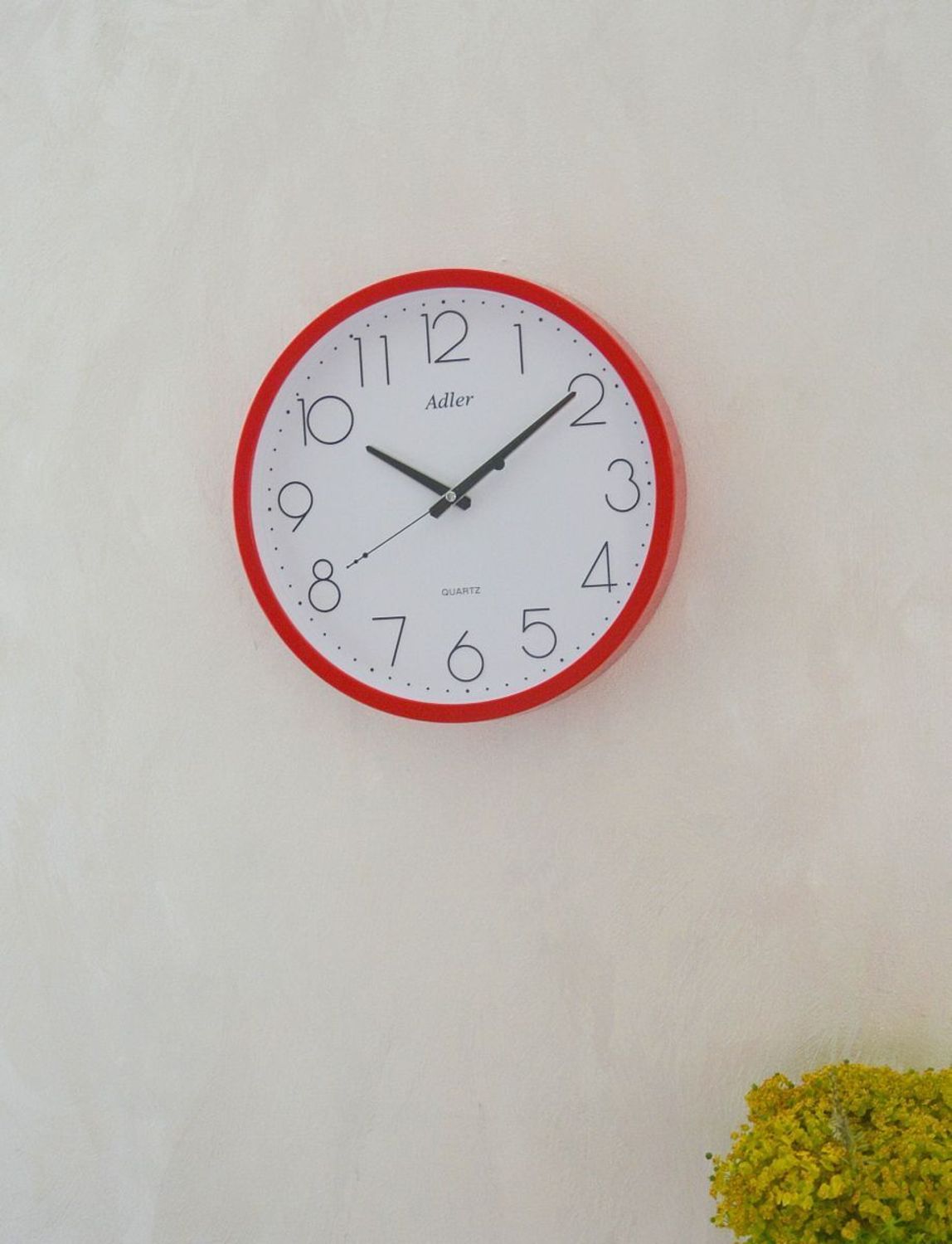 Zegar ścienny okrągły czerwony Adler PW077 czerwony. Zegar ścienny czerwony Adler PW07 (2).JPG